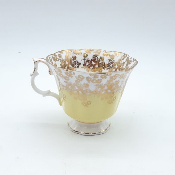 Yellow Tea Cup & Saucer by Royal Albert Cascade Series - Picture 8 of 11